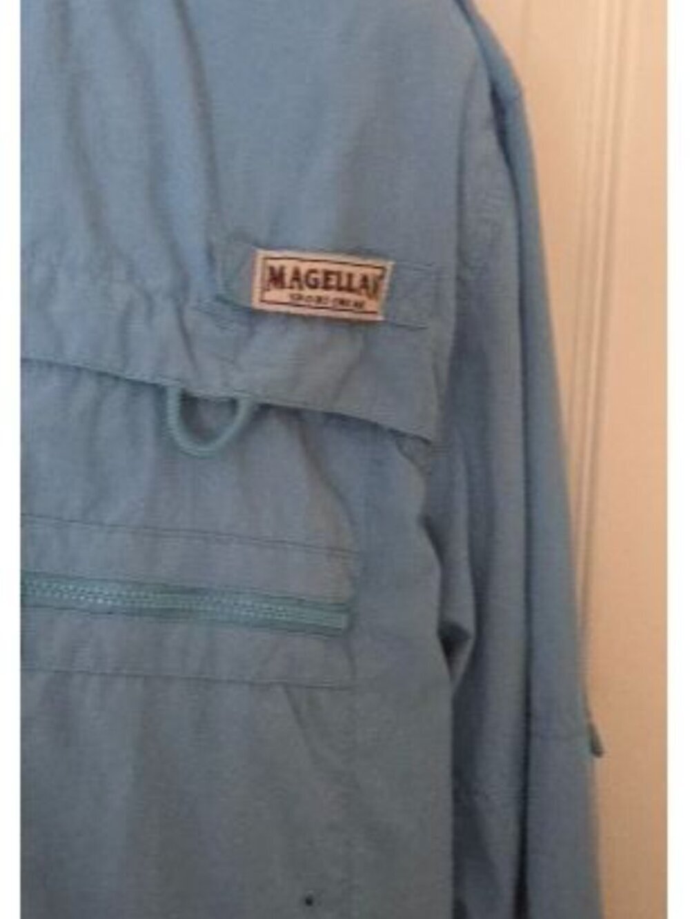 Magellan Sportswear Men's Blue Shirt Long Sleeve Vented Utility size L - Picture 5 of 6